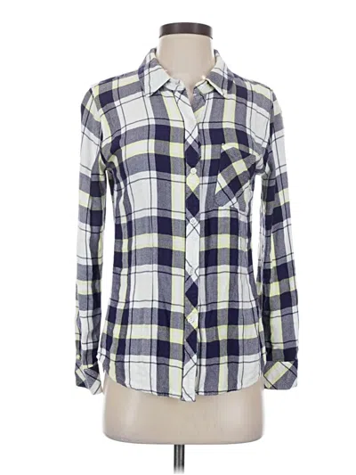 Pre-owned Rails Long Sleeve Button Down Shirt In Blue
