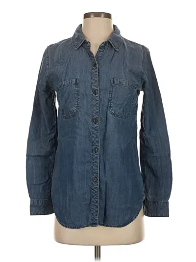 Pre-owned Rails Long Sleeve Button Down Shirt In Blue