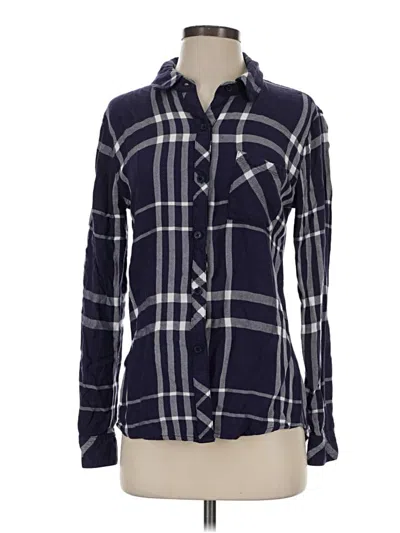 Pre-owned Rails Long Sleeve Button Down Shirt In Blue