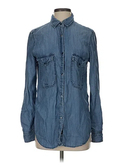 Pre-owned Rails Long Sleeve Button Down Shirt In Blue