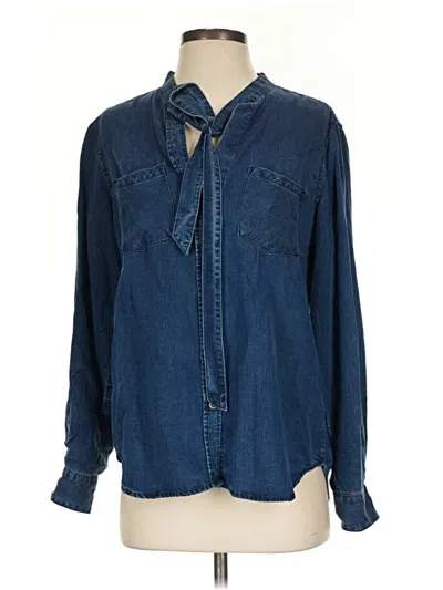 Pre-owned Rails Long Sleeve Button Down Shirt In Blue