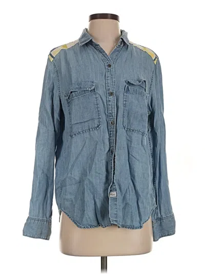 Pre-owned Rails Long Sleeve Button Down Shirt In Blue