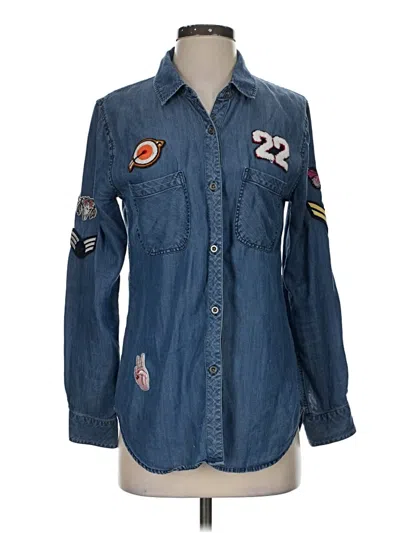 Pre-owned Rails Long Sleeve Button Down Shirt In Blue