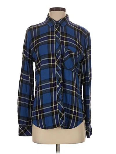 Pre-owned Rails Long Sleeve Button Down Shirt In Blue
