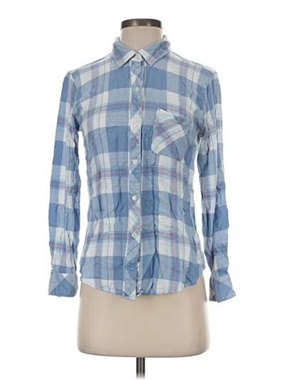 Pre-owned Rails Long Sleeve Button Down Shirt In Blue