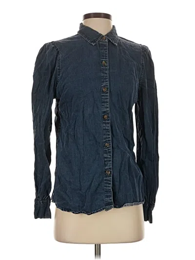 Pre-owned Rails Long Sleeve Button Down Shirt In Blue