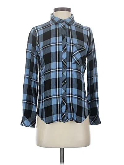 Pre-owned Rails Long Sleeve Button Down Shirt In Blue