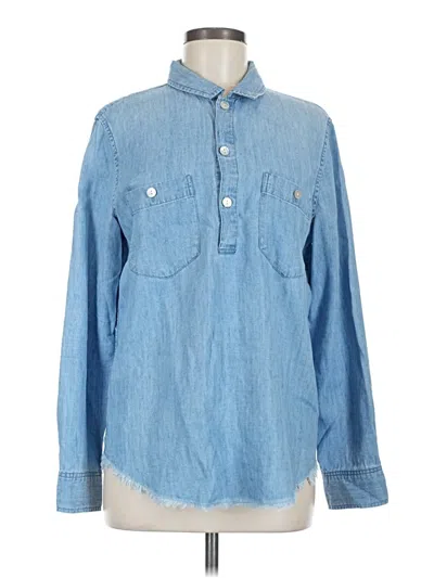 Pre-owned Rails Long Sleeve Button Down Shirt In Blue