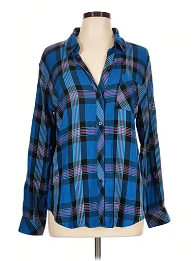 Pre-owned Rails Long Sleeve Button Down Shirt In Blue
