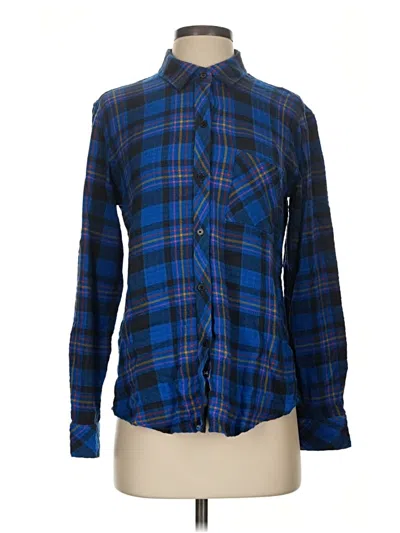 Pre-owned Rails Long Sleeve Button Down Shirt In Blue