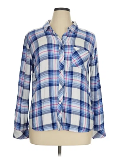 Pre-owned Rails Long Sleeve Button Down Shirt In Blue