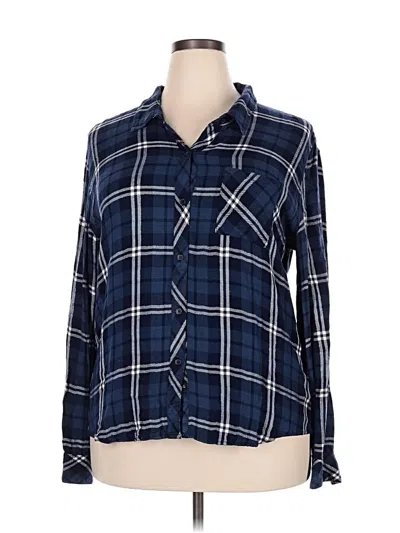 Pre-owned Rails Long Sleeve Button Down Shirt In Blue