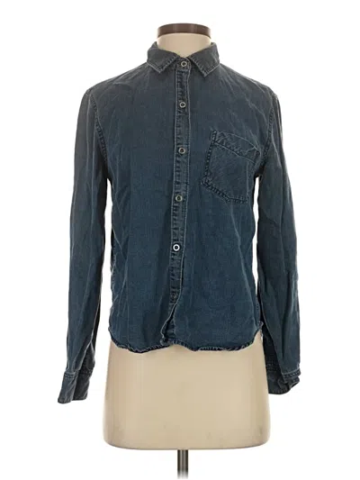 Pre-owned Rails Long Sleeve Button Down Shirt In Blue