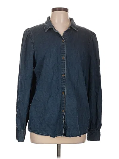 Pre-owned Rails Long Sleeve Button Down Shirt In Blue