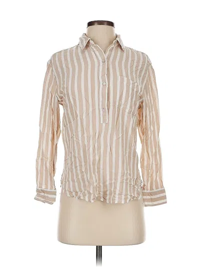 Pre-owned Rails Long Sleeve Button Down Shirt In Brown