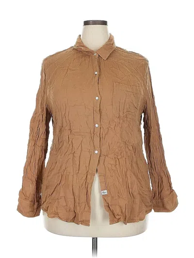 Pre-owned Rails Long Sleeve Button Down Shirt In Brown