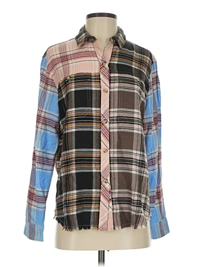 Pre-owned Rails Long Sleeve Button Down Shirt In Brown