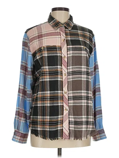 Pre-owned Rails Long Sleeve Button Down Shirt In Brown