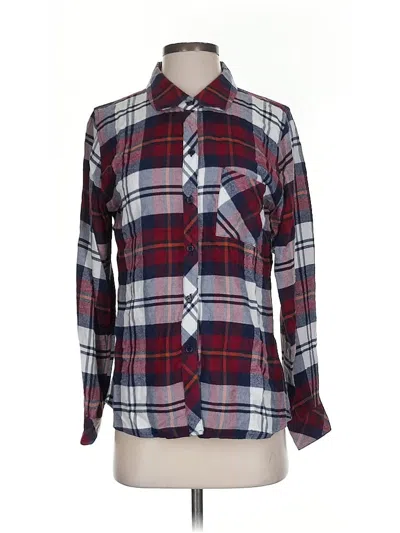 Pre-owned Rails Long Sleeve Button Down Shirt In Burgundy