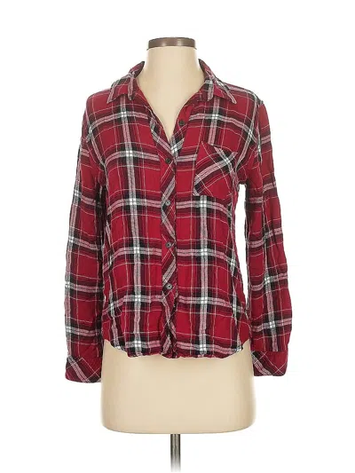 Pre-owned Rails Long Sleeve Button Down Shirt In Burgundy