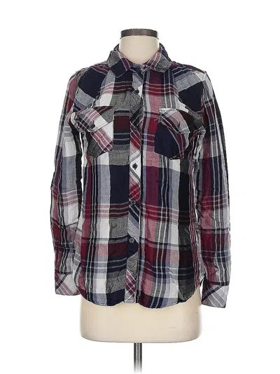 Pre-owned Rails Long Sleeve Button Down Shirt In Burgundy