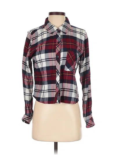 Pre-owned Rails Long Sleeve Button Down Shirt In Burgundy