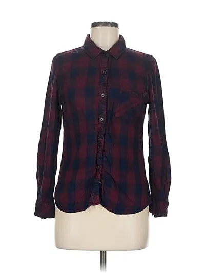 Pre-owned Rails Long Sleeve Button Down Shirt In Burgundy