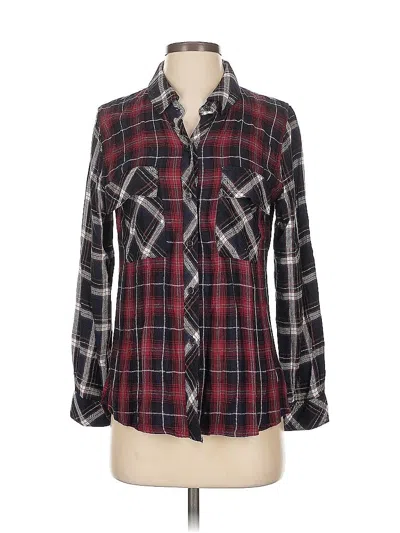 Pre-owned Rails Long Sleeve Button Down Shirt In Burgundy