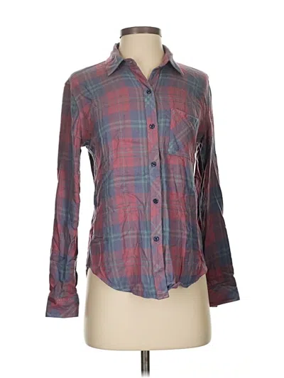 Pre-owned Rails Long Sleeve Button Down Shirt In Burgundy
