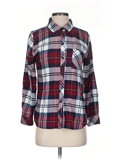 Pre-owned Rails Long Sleeve Button Down Shirt In Burgundy