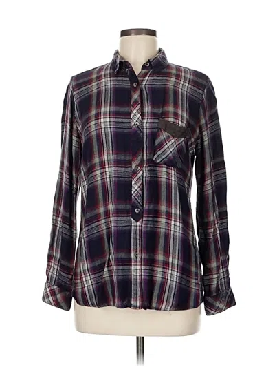 Pre-owned Rails Long Sleeve Button Down Shirt In Burgundy