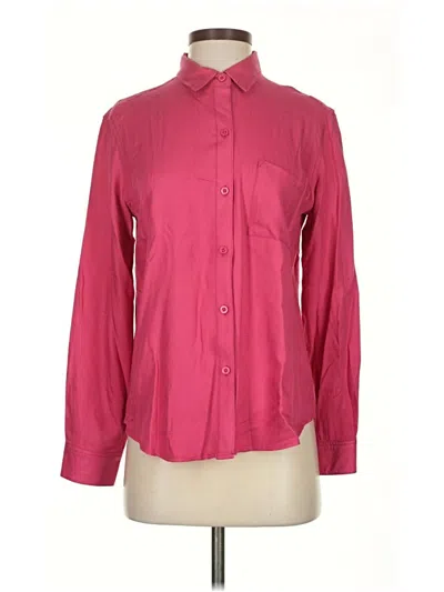 Pre-owned Rails Long Sleeve Button Down Shirt In Burgundy
