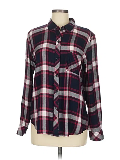 Pre-owned Rails Long Sleeve Button Down Shirt In Burgundy