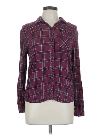 Pre-owned Rails Long Sleeve Button Down Shirt In Burgundy