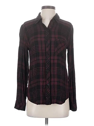Pre-owned Rails Long Sleeve Button Down Shirt In Burgundy
