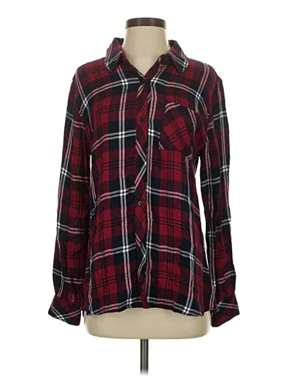 Pre-owned Rails Long Sleeve Button Down Shirt In Burgundy