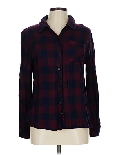 Pre-owned Rails Long Sleeve Button Down Shirt In Burgundy