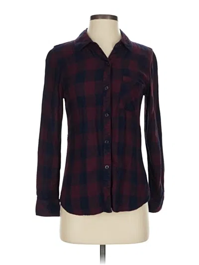 Pre-owned Rails Long Sleeve Button Down Shirt In Burgundy