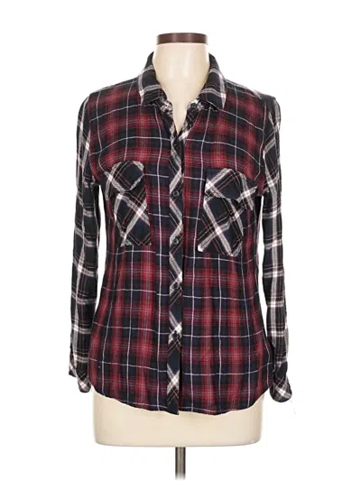 Pre-owned Rails Long Sleeve Button Down Shirt In Burgundy