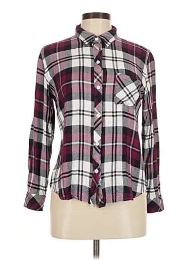 Pre-owned Rails Long Sleeve Button Down Shirt In Burgundy