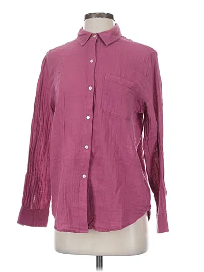 Pre-owned Rails Long Sleeve Button Down Shirt In Burgundy