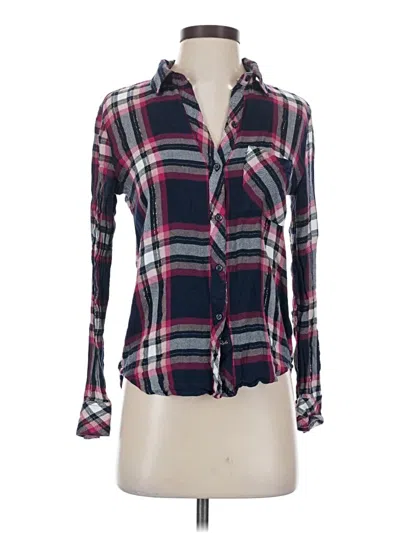 Pre-owned Rails Long Sleeve Button Down Shirt In Burgundy