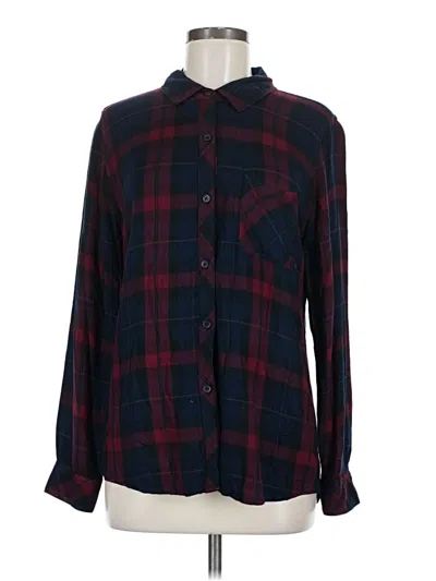 Pre-owned Rails Long Sleeve Button Down Shirt In Burgundy