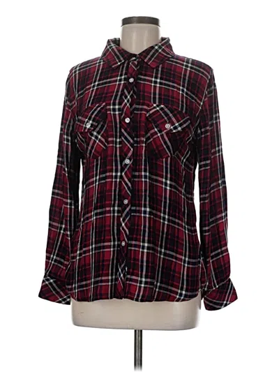 Pre-owned Rails Long Sleeve Button Down Shirt In Burgundy