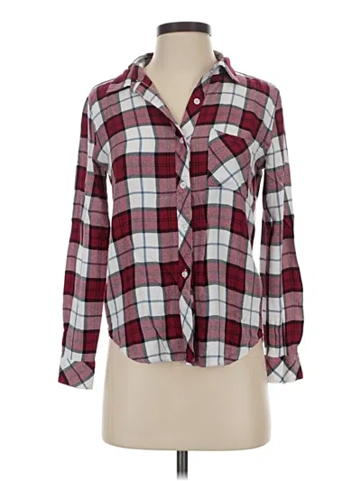 Pre-owned Rails Long Sleeve Button Down Shirt In Burgundy