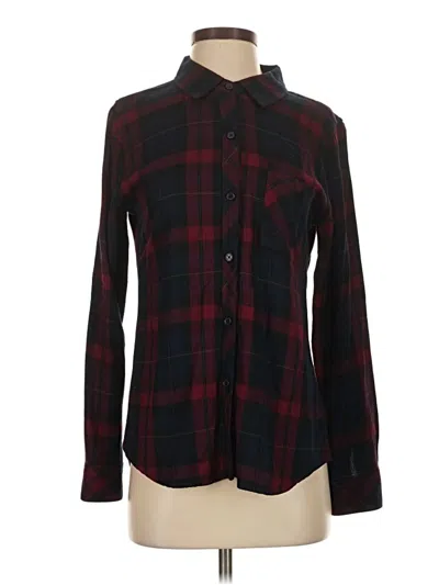 Pre-owned Rails Long Sleeve Button Down Shirt In Burgundy