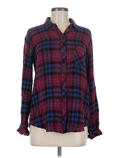 Pre-owned Rails Long Sleeve Button Down Shirt In Burgundy