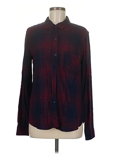 Pre-owned Rails Long Sleeve Button Down Shirt In Burgundy