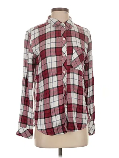 Pre-owned Rails Long Sleeve Button Down Shirt In Burgundy