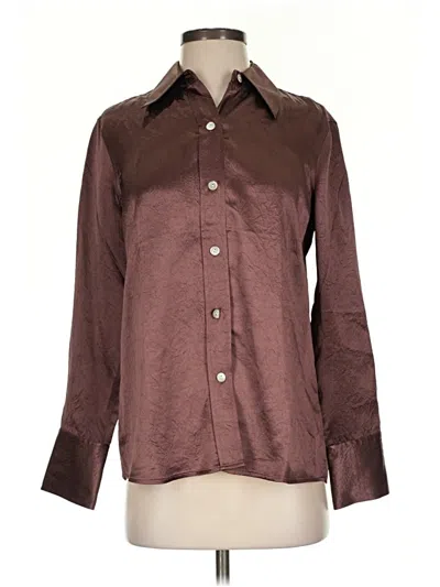 Pre-owned Rails Long Sleeve Button Down Shirt In Burgundy